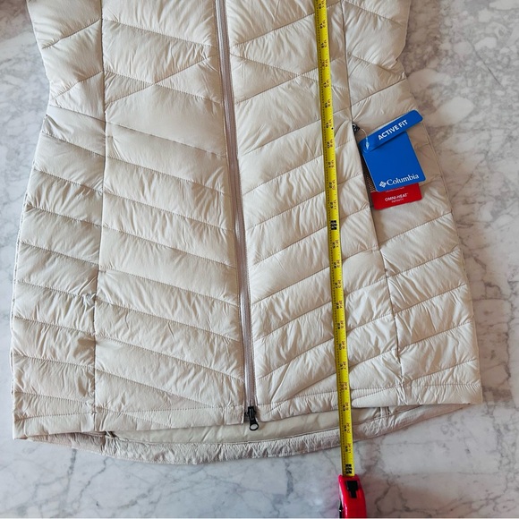 Columbia Women's Joy Peak ll Mid Cream Hooded Puffer Jacket in Medium NWT - Picture 16 of 16
